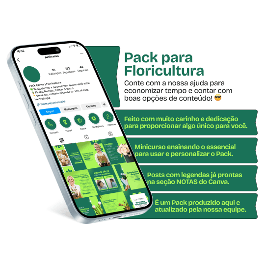 Imagem de amostra do produto Pack Canva com Artes/Posts editáveis para Floricultura, mostrando uma variedade de conteúdos visuais atrativos para profissionais do mercado de afiliação e marketing digital. Inclui designs de posts, artes e conteúdo estratégico para promover uma imagem profissional e envolvente online. É um produto voltado para movimentar as redes sociais/social media do Instagram desses profissionais.