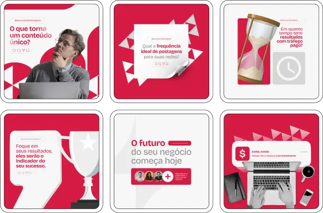 Pack Canva Marketing Digital – Um kit completo com posts prontos e artes editáveis para atrair clientes, gerar autoridade e impulsionar serviços de tráfego pago, gestão de redes, copywriting e lançamentos. Ideal para social media, gestores e infoprodutores.