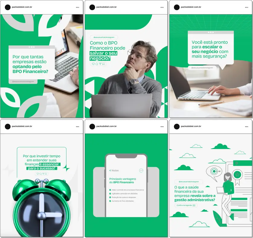 Pack Canva BPO Financeiro, Gestão Financeira e Consultoria Empresarial – Kit completo de posts editáveis no Canva, ideal para profissionais de BPO financeiro, consultores de gestão financeira e especialistas em administração empresarial. Inclui materiais personalizados com conteúdos educativos sobre organização financeira, controle de fluxo de caixa, dicas de redução de custos, planejamento financeiro e benefícios do outsourcing financeiro. Perfeito para criar um perfil de Instagram atrativo, engajar empreendedores, fortalecer sua presença digital e promover seus serviços de forma estratégica e profissional.
