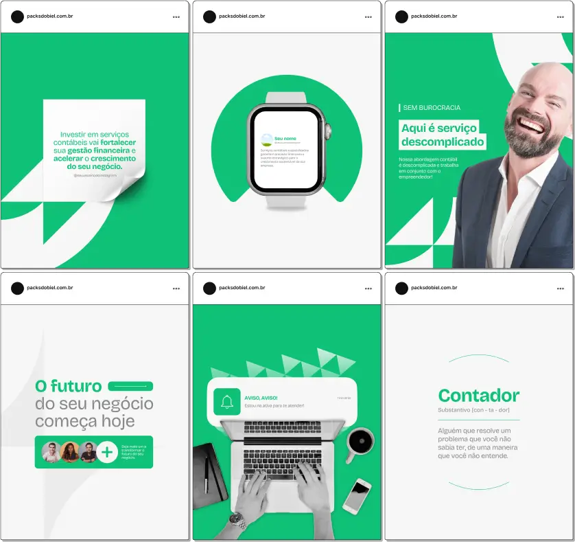 Pack Canva Contabilidade 2.0 – Gestão Financeira e Consultoria Contábil – Com este kit de posts e artes editáveis no Canva, contadores, escritórios de contabilidade e consultores financeiros podem criar conteúdos prontos para postar no Instagram e redes sociais. Inclui materiais personalizados com dicas sobre impostos, planejamento tributário, contabilidade empresarial, declaração de impostos, gestão de finanças pessoais, dicas para empreendedores e promoções de serviços contábeis. Ideal para atrair novos clientes, educar a audiência e fortalecer a presença digital de forma estratégica e profissional.