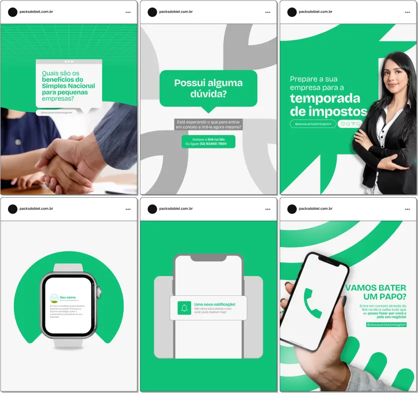 Pack Canva Contabilidade 2.0 – Gestão Financeira e Consultoria Contábil – Com este kit de posts e artes editáveis no Canva, contadores, escritórios de contabilidade e consultores financeiros podem criar conteúdos prontos para postar no Instagram e redes sociais. Inclui materiais personalizados com dicas sobre impostos, planejamento tributário, contabilidade empresarial, declaração de impostos, gestão de finanças pessoais, dicas para empreendedores e promoções de serviços contábeis. Ideal para atrair novos clientes, educar a audiência e fortalecer a presença digital de forma estratégica e profissional.