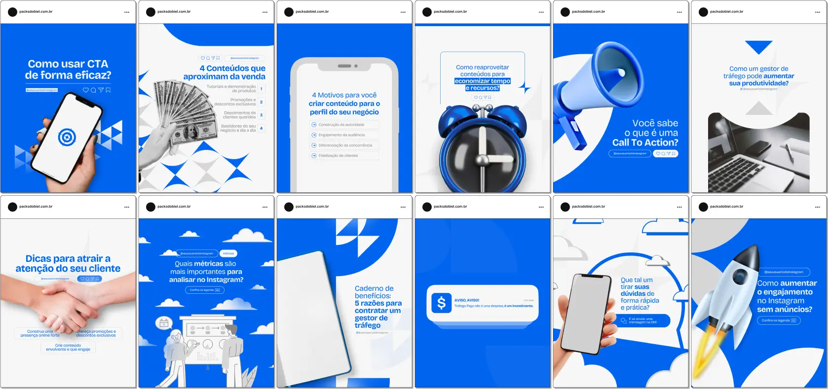 Pack Canva Gestor de Tráfego 2.0 – Estratégias de Anúncios e Marketing Digital – Com este kit de posts e artes editáveis no Canva, gestores de tráfego, social media, afiliados e empreendedores podem criar conteúdos prontos para postar no Instagram e redes sociais. Inclui materiais personalizados com dicas sobre Facebook Ads, Google Ads, funil de vendas, remarketing, otimização de campanhas, geração de leads e aumento de conversões. Ideal para atrair clientes, educar sua audiência e fortalecer sua presença digital de forma estratégica e profissional.