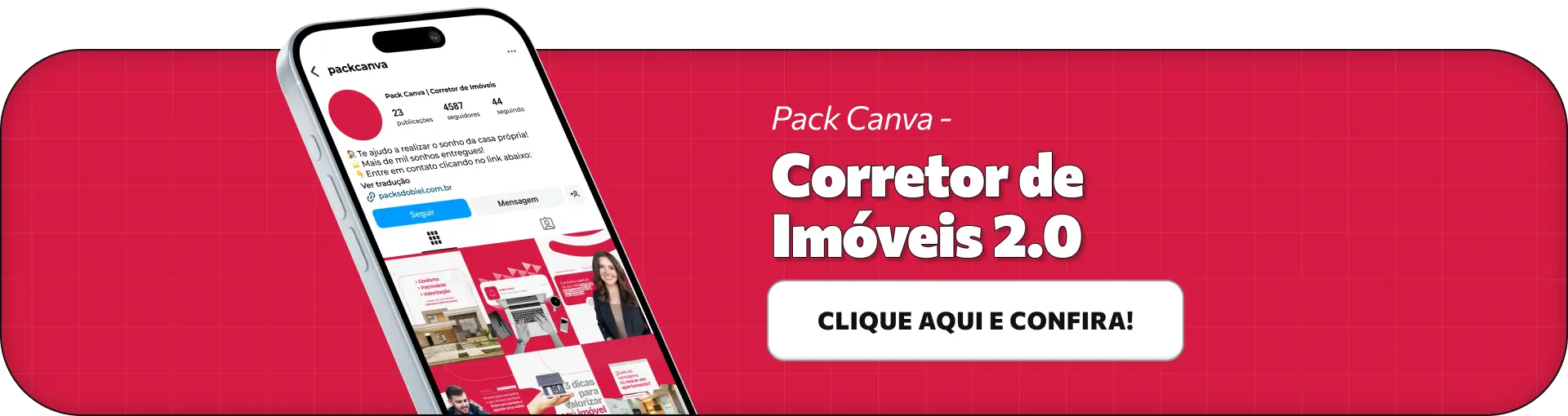Pack Canva Corretor de Imóveis – Kit com posts e artes editáveis com conteúdos prontos para postar em perfil no Instagram e Redes Sociais 1. Esse pack foi criado especialmente para profissionais que atuam no mercado imobiliário e desejam destacar imóveis, dicas de compra e venda de casas e apartamentos, além de estratégias de investimento em propriedades. Com design moderno e pronto para editar, as artes ajudam a fortalecer a presença digital, atrair potenciais compradores e vendedores e gerar autoridade online, tornando o corretor mais visível e competitivo nas redes sociais.