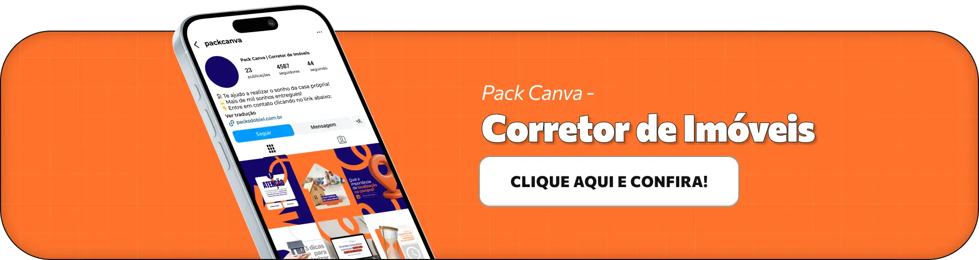Pack Canva Corretor de Imóveis – Kit com posts e artes editáveis com conteúdos prontos para postar em perfil no Instagram e Redes Sociais 1. Ideal para corretores que querem profissionalizar sua comunicação digital, esse kit facilita a criação de conteúdos sobre financiamento imobiliário, dicas de aluguel, tendências do mercado de imóveis e valorização de propriedades. Além de economizar tempo, o pack contribui para aumentar o engajamento, conquistar novos clientes e mostrar expertise, tornando o perfil mais atrativo para quem busca oportunidades no setor imobiliário.