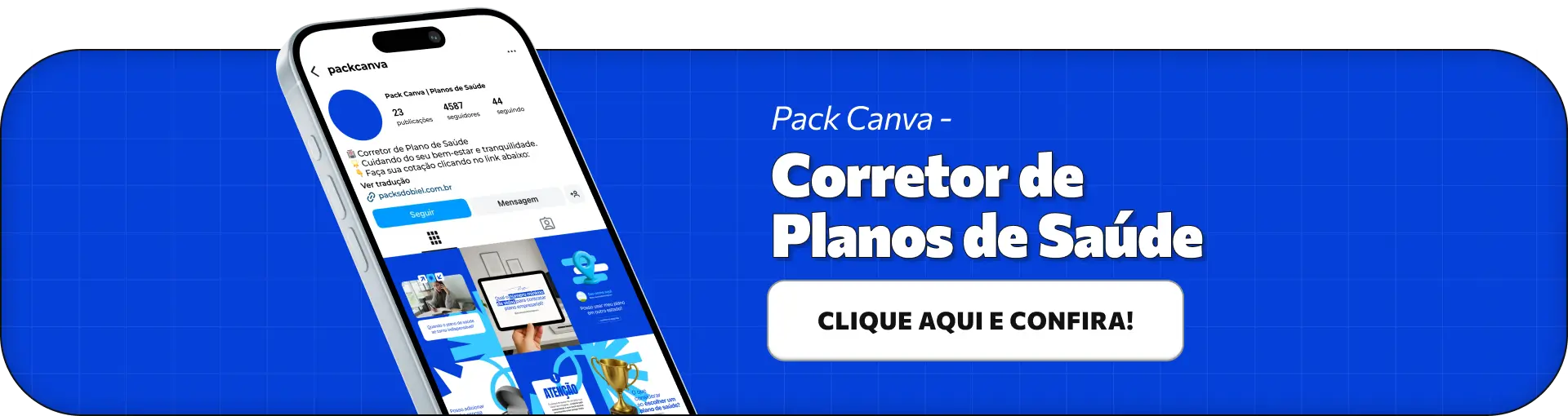 Pack Canva Corretor de Planos de Saúde, Seguro de Saúde e Consultoria Financeira – Kit completo de posts editáveis no Canva, ideal para corretores de planos de saúde, seguros de saúde e consultores financeiros. Inclui materiais personalizados com conteúdos educativos sobre tipos de planos, cobertura de serviços médicos, benefícios para famílias, prevenção e promoções de serviços. Perfeito para criar um perfil de Instagram atrativo, engajar clientes em potencial, fortalecer sua presença digital e promover serviços de forma estratégica e profissional.