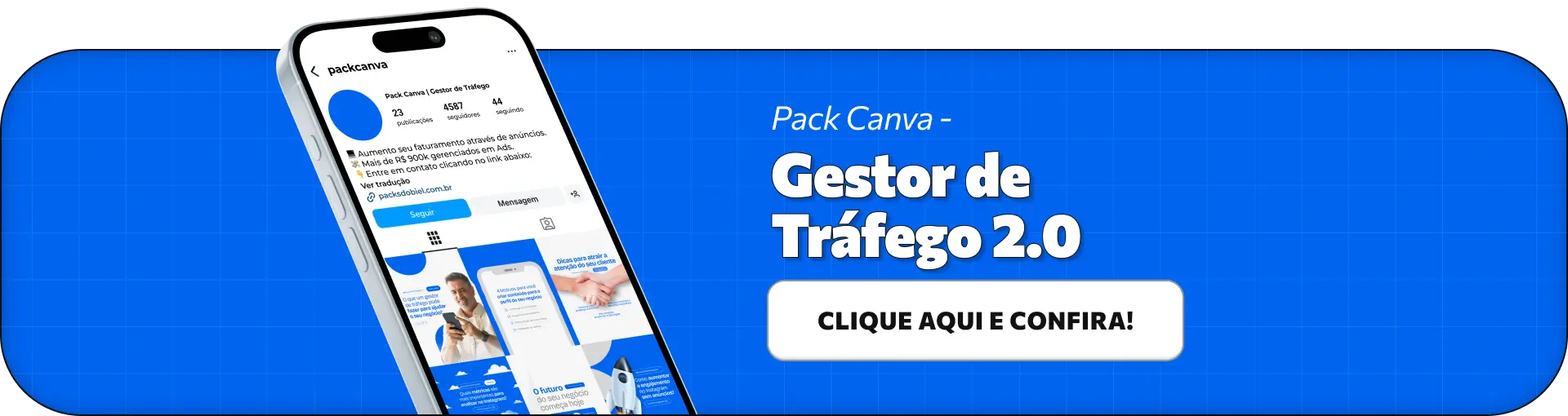 Pack Canva Gestor de Tráfego, Marketing Digital e Mídias Pagas – Kit completo de posts editáveis no Canva, ideal para gestores de tráfego, profissionais de marketing digital e consultores de anúncios online. Inclui materiais personalizados com conteúdos educativos sobre estratégias de tráfego pago, otimização de campanhas, geração de leads, análise de métricas e promoção de serviços digitais. Perfeito para criar um perfil de Instagram atrativo, engajar clientes em potencial e fortalecer a presença digital de forma profissional e estratégica.