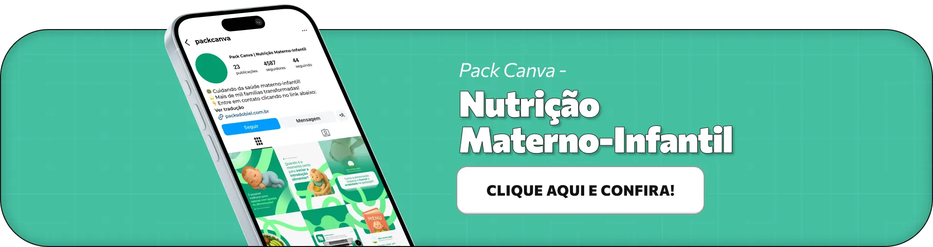 Pack Canva Nutrição para Materno-Infantil – Kit com posts e artes editáveis com conteúdos prontos para postar em perfil no Instagram e Redes Sociais 1. Esse pack foi criado para nutricionistas que trabalham com gestantes, bebês e crianças, trazendo conteúdos sobre alimentação saudável na gravidez, introdução alimentar e cuidados nutricionais nos primeiros anos de vida. As artes ajudam a educar famílias, atrair novos pacientes e fortalecer a presença digital, gerando engajamento e consolidando a autoridade do profissional em nutrição materno-infantil.