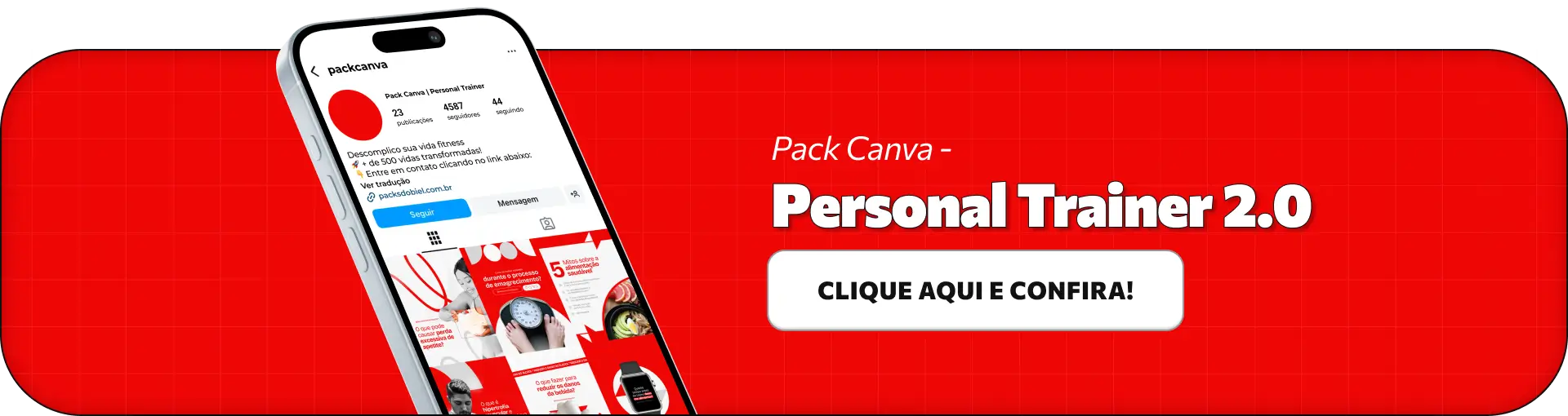 Pack Canva Personal Trainer, Treinamento Funcional e Consultoria Fitness – Kit completo de posts editáveis no Canva, ideal para personal trainers, profissionais de treinamento funcional e consultores fitness. Inclui materiais personalizados com conteúdos educativos sobre exercícios físicos, planejamento de treinos, dicas de saúde e bem-estar, motivação e orientação para alcançar objetivos de forma segura. Perfeito para criar um perfil de Instagram atrativo, engajar clientes em potencial, fortalecer sua presença digital e promover serviços de forma estratégica e profissional.