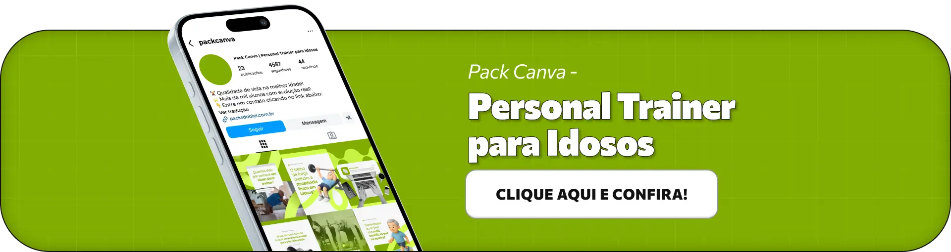 Pack Canva Personal Trainer, Consultoria Fitness Online e Coaching Esportivo – Kit de posts editáveis no Canva, perfeito para personal trainers, coaches esportivos e consultores fitness online. Contém materiais personalizados com conteúdos sobre exercícios em casa, programas de treino, dicas de condicionamento físico, motivação para alcançar metas e promoção de serviços digitais. Ajuda a criar um perfil de Instagram atrativo, aumentar engajamento e promover seus serviços de forma profissional e estratégica.