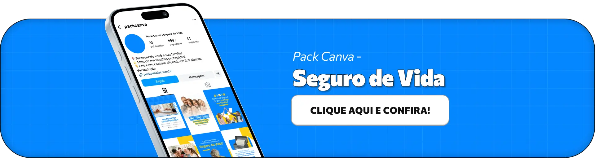 Pack Canva Seguro de Vida, Planos de Previdência e Consultoria Financeira – Kit completo de posts editáveis no Canva, ideal para corretores de seguro de vida, consultores financeiros e profissionais de previdência. Inclui materiais personalizados com conteúdos educativos sobre a importância do seguro de vida, benefícios de previdência privada, planejamento financeiro e proteção familiar. Perfeito para criar um perfil de Instagram atrativo, engajar clientes em potencial, fortalecer sua presença digital e promover serviços de forma estratégica e profissional.