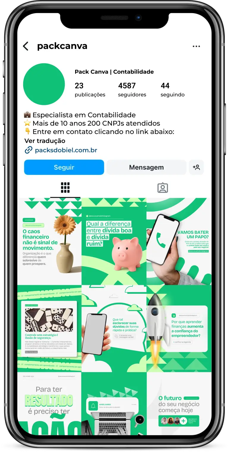 Artes e posts de social media para Contabilidade, editáveis no Canva, pensadas para Instagram e demais redes sociais, voltadas a contadores e consultores financeiros que querem comunicar-se com clareza, gerar valor e atrair novos clientes online.