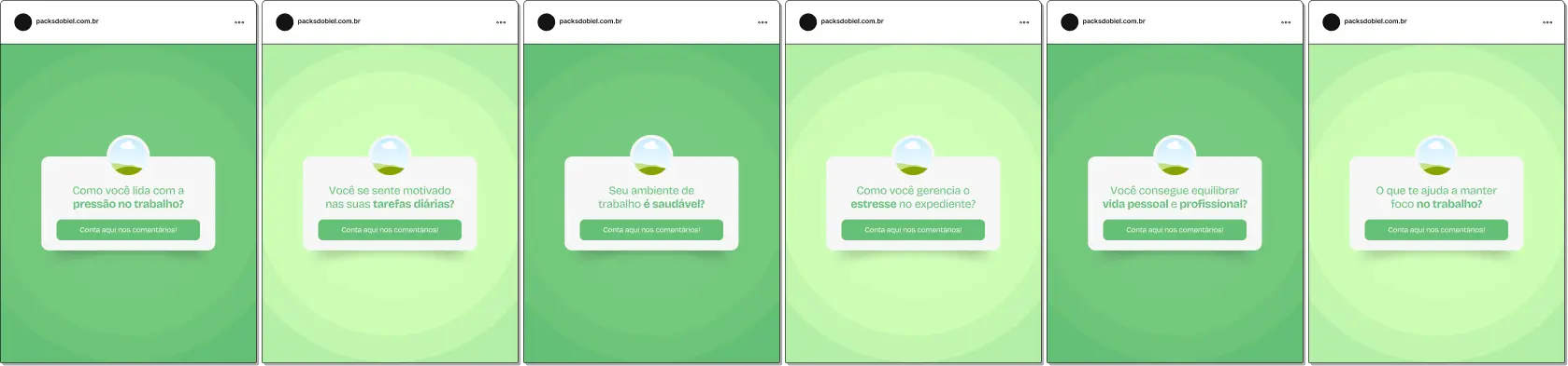 Pack de templates editáveis no Canva para profissionais de psicologia do trabalho que utilizam caixinha de perguntas no Instagram, perfeito para criar conteúdo interativo sobre motivação, engajamento, prevenção de burnout, avaliação de desempenho, cultura organizacional e orientação a colaboradores, mantendo um feed educativo e organizado.
