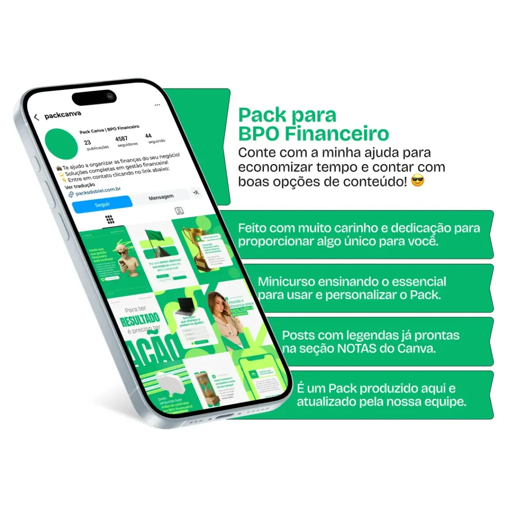 Pack de templates editáveis no Canva com frases no estilo Twitter para profissionais de BPO Financeiro, desenvolvido para compartilhar insights sobre finanças empresariais, planejamento financeiro, redução de custos e crescimento sustentável, mantendo um feed moderno e profissional.