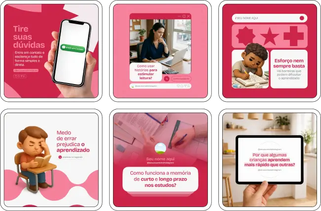 Pack de posts editáveis no Canva para fisioterapeutas veterinários que desejam criar conteúdos sobre reabilitação animal, recuperação pós-cirúrgica, fisioterapia ortopédica, alongamentos e fortalecimento muscular em pets, mantendo um feed profissional e educativo.