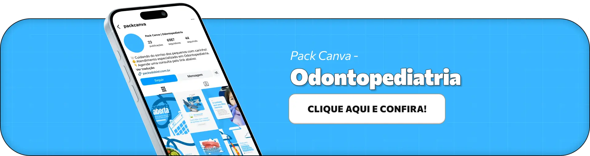 Pack de posts editáveis no Canva para odontopediatras que desejam criar conteúdos sobre saúde bucal infantil, escovação, prevenção de cáries, acompanhamento odontológico e cuidados com dentes de crianças, mantendo um feed educativo e atrativo para pais e responsáveis.