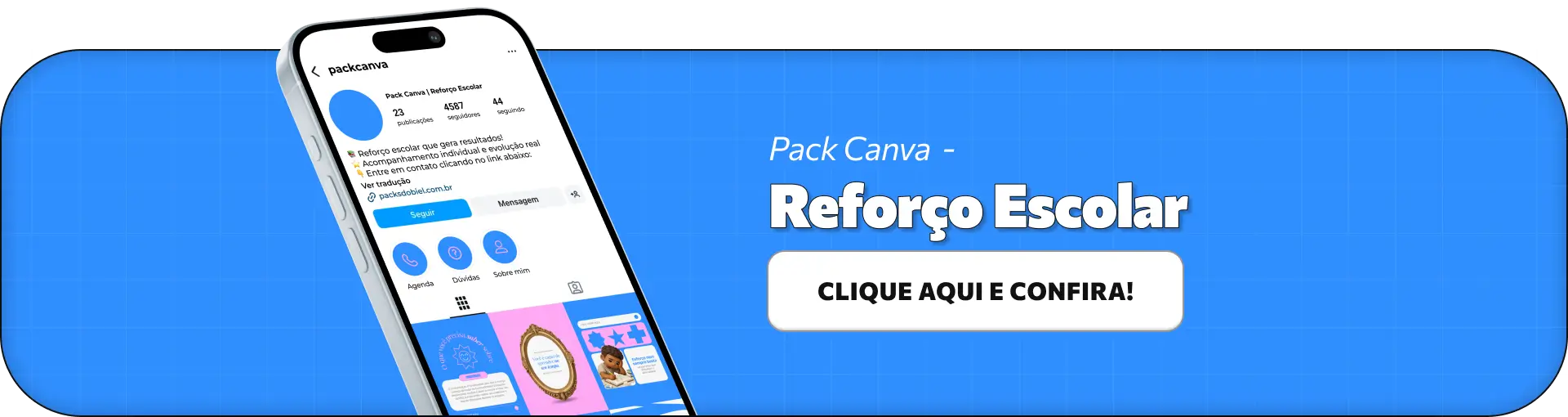 Pack de posts editáveis no Canva para reforço escolar, criado para professores particulares e educadores que trabalham com apoio pedagógico, dificuldades de aprendizagem, matemática, português, leitura e escrita, facilitando a criação de conteúdos educativos e organizados para o Instagram.