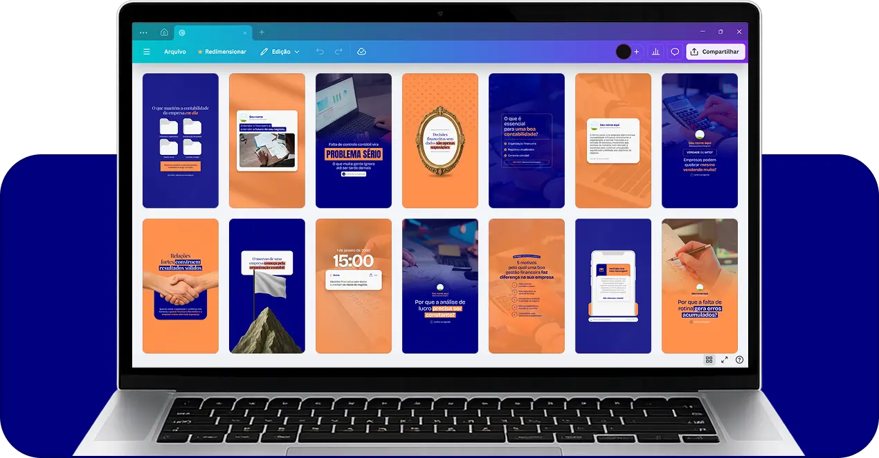 Reels para contabilidade voltado para contadores e escritórios contábeis que produzem conteúdos sobre imposto de renda, abertura de empresa, MEI, planejamento tributário e organização financeira, ajudando clientes a entenderem melhor a gestão do negócio.