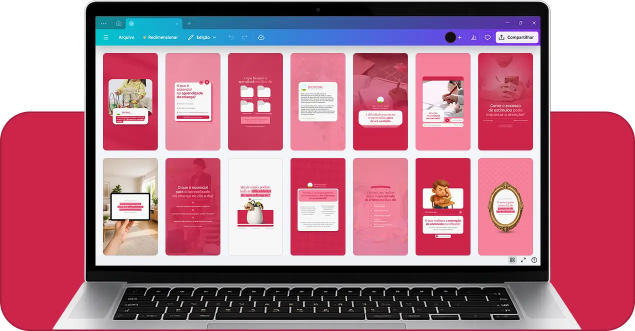 Reels de psicopedagogia voltado para profissionais que explicam temas como TDAH, dislexia, concentração, estímulos cognitivos e intervenções psicopedagógicas, fortalecendo a comunicação educativa e o engajamento no Instagram.