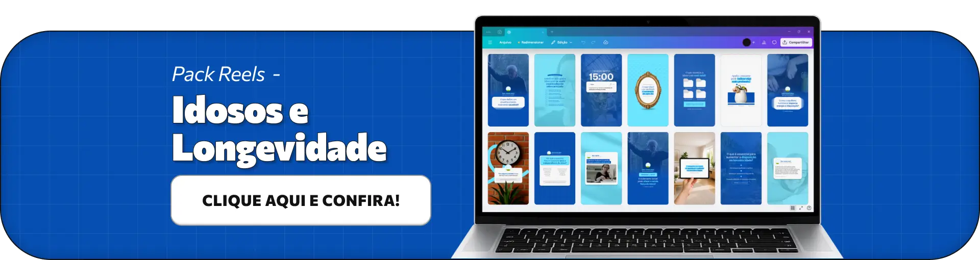 Reels para profissionais que produzem conteúdos sobre envelhecimento ativo, longevidade, bem-estar na terceira idade, autonomia do idoso e hábitos saudáveis, ideal para educar famílias e cuidadores com informações claras e acessíveis.
