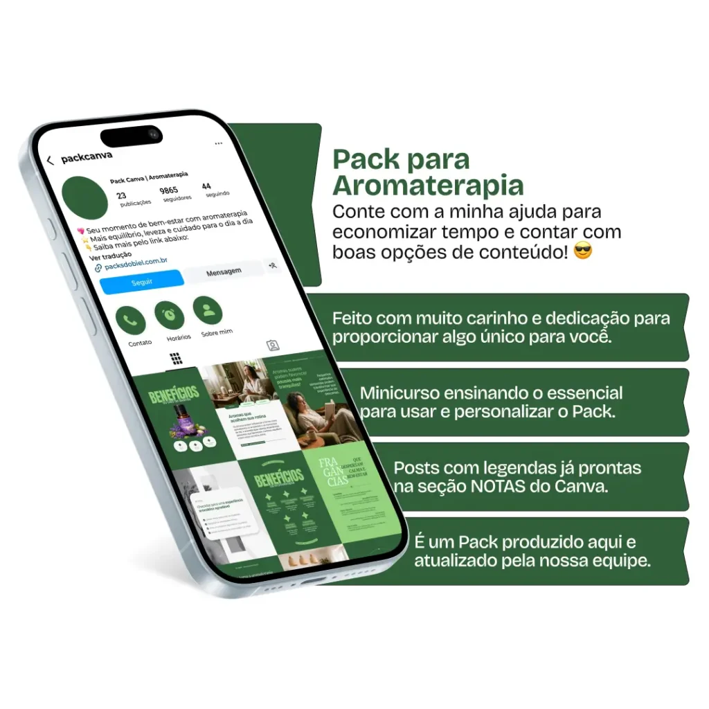Posts para aromaterapia com ideias de conteúdo para Instagram sobre óleos essenciais e equilíbrio emocional