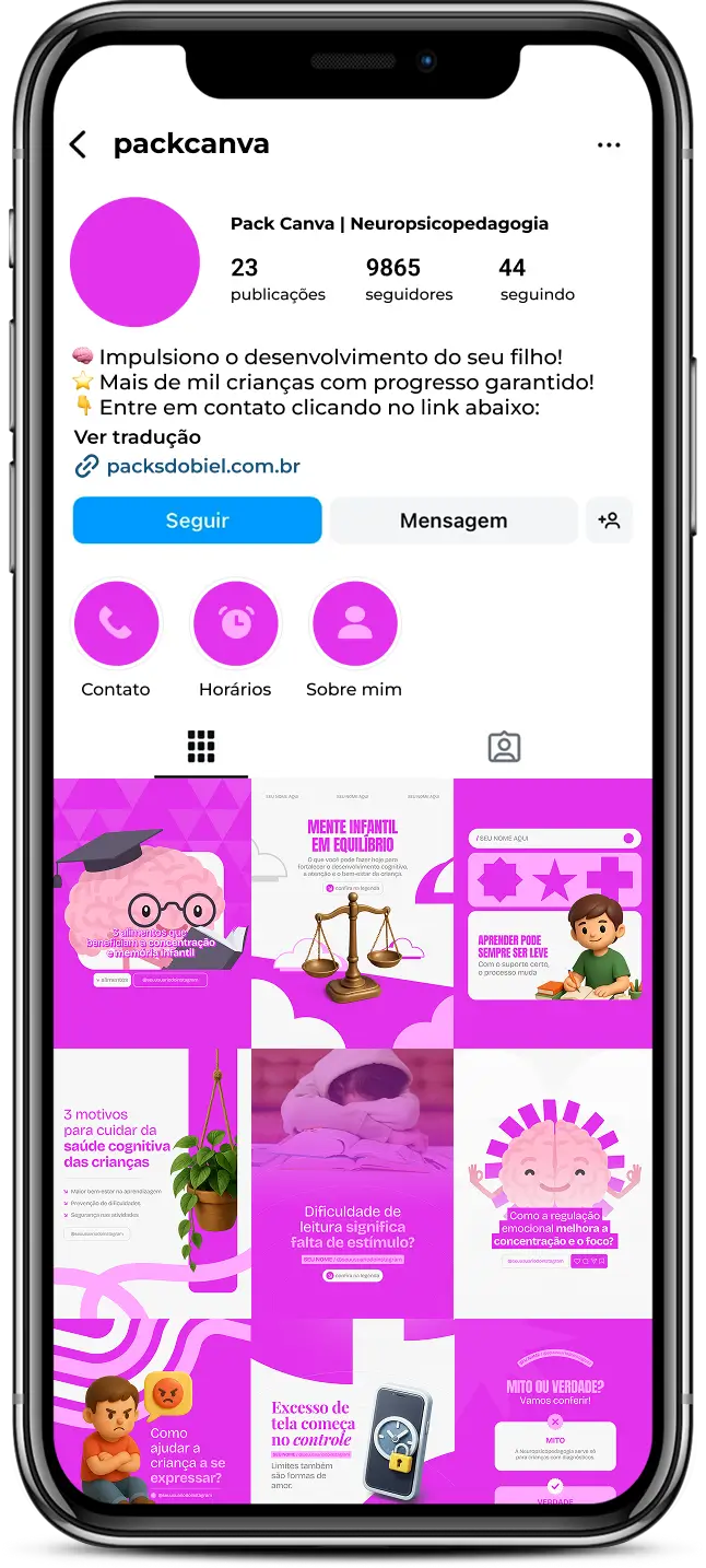 Posts para neuropsicopedagogia com ideias de conteúdo para Instagram sobre educação e neurodesenvolvimento
