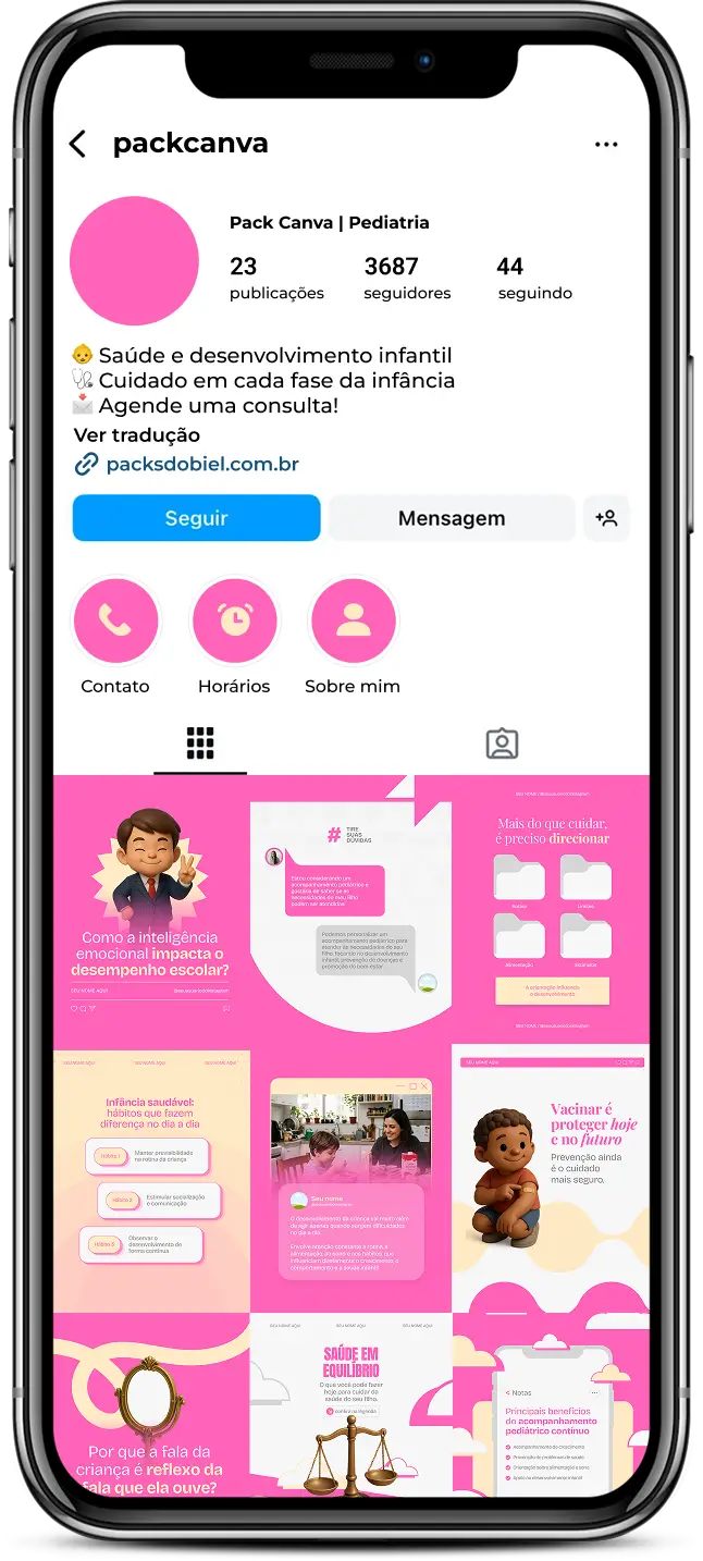 Posts para pediatria com ideias de conteúdo para Instagram sobre desenvolvimento infantil e saúde