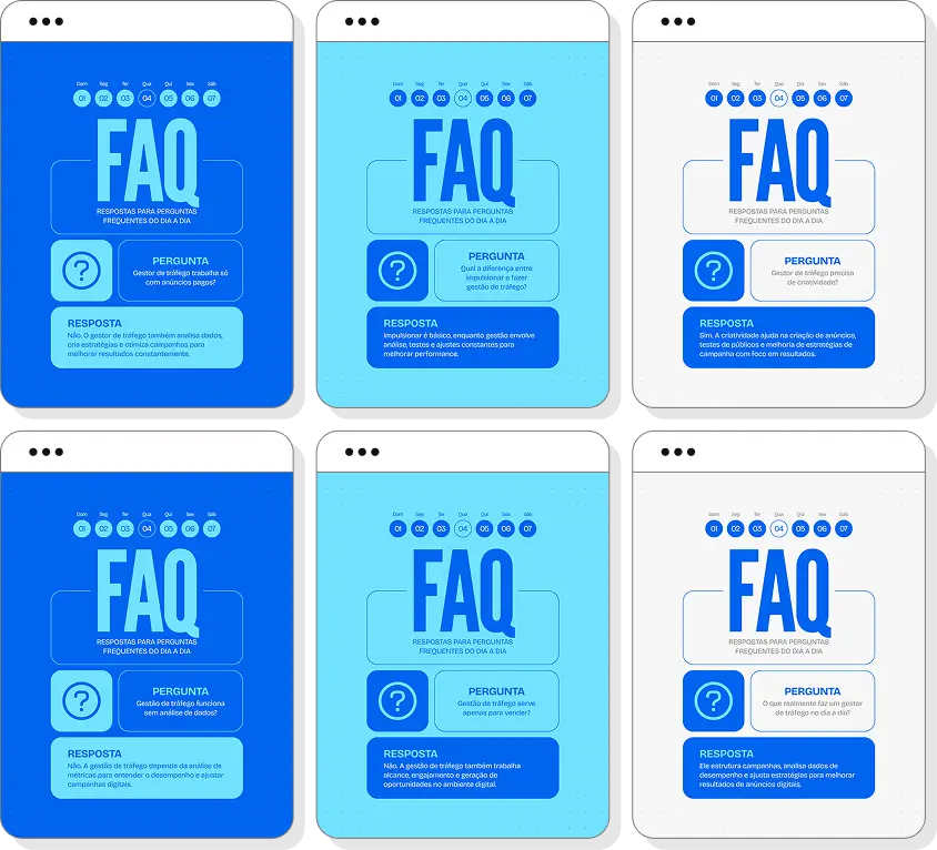 Pack de posts editáveis para Instagram gestor de tráfego com foco em anúncios e geração de leads