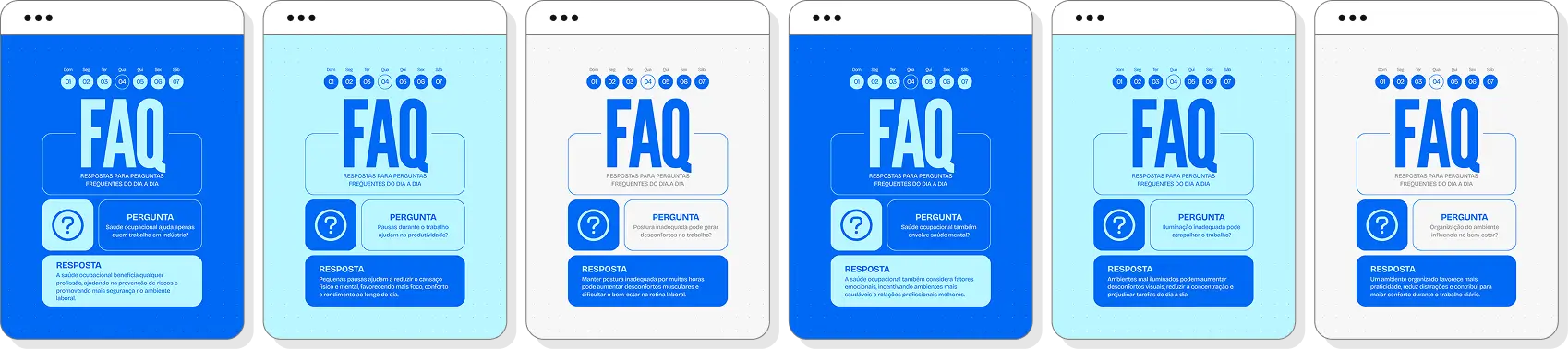 Pack social media saúde ocupacional com templates para Instagram de saúde e qualidade de vida laboral