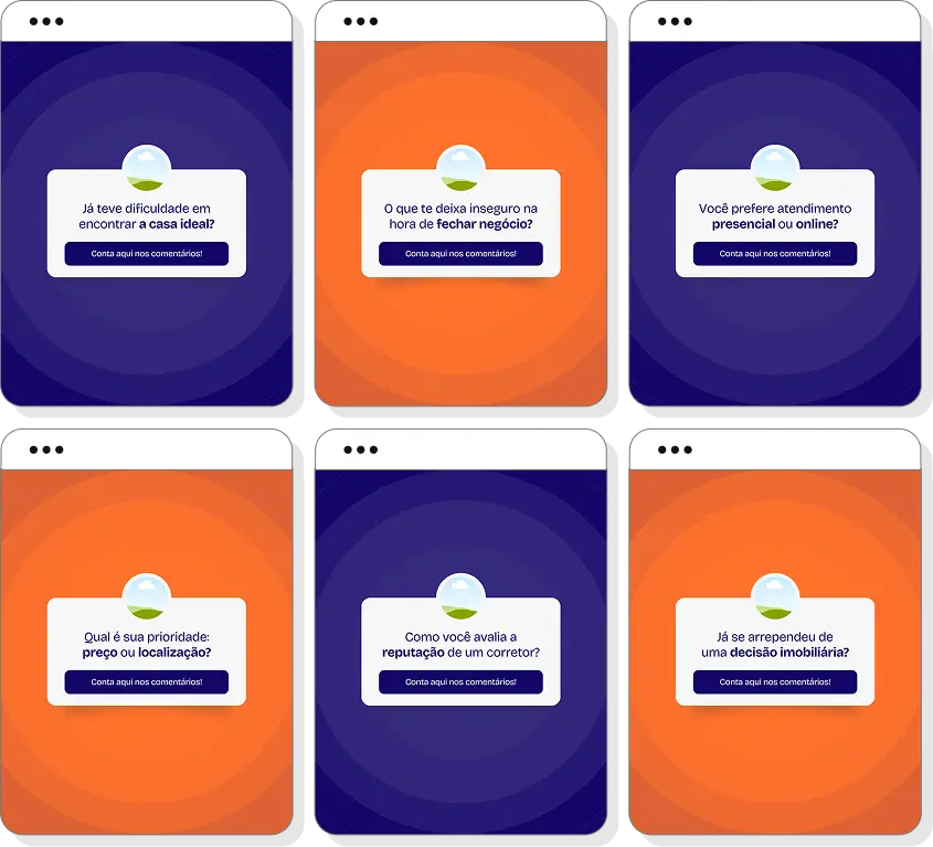 Pack de posts para corretor de imóveis com templates no Canva para Instagram sobre imóveis e vendas imobiliárias