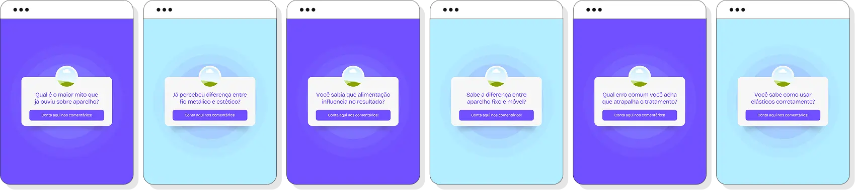 Social media para ortodontia com pack de posts editáveis no Canva para Instagram odontológico