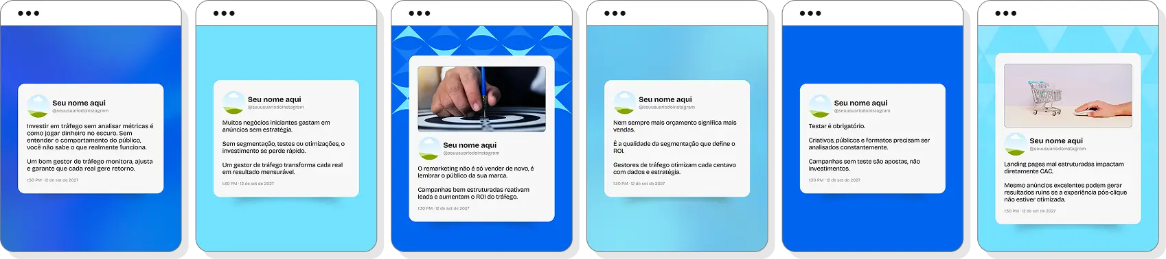 Social media gestor de tráfego com templates para Instagram de tráfego pago e vendas online