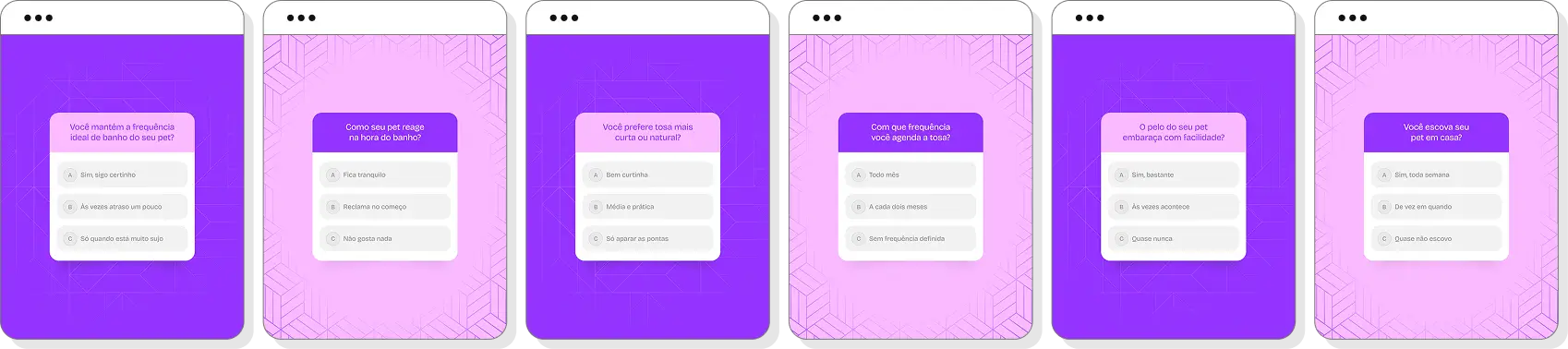 Ideias de post para banho e tosa com pack de conteúdo para Instagram sobre cuidados com pets