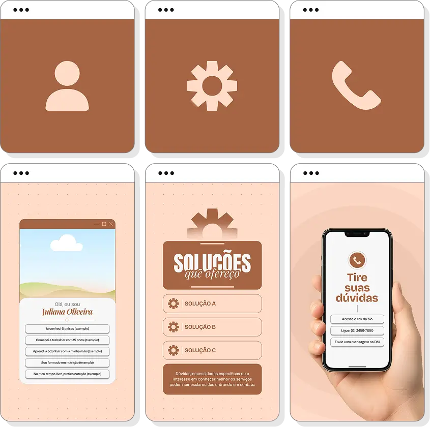 Stories para destaques do Instagram com a temática de cores do Pack Psicoterapia