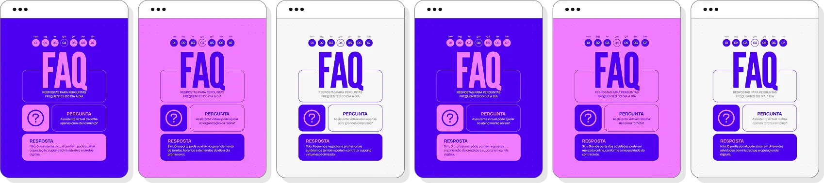Posts para Instagram assistente virtual com pack de templates Canva para profissionais remotos
