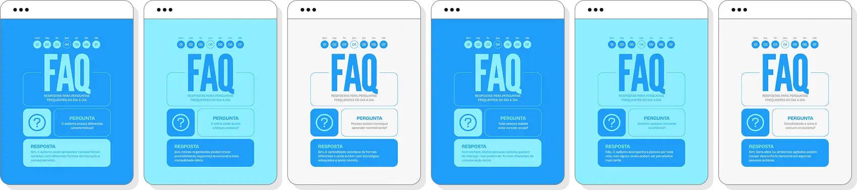 Pack Canva autismo com artes para Instagram de compreensão e respeito às diferenças