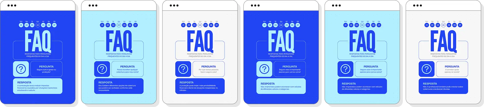 Social media corretor de seguro auto com templates para Instagram de proteção veicular e seguros