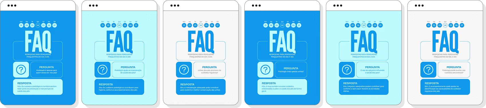 Pack Canva podologia com artes para Instagram de saúde dos pés e cuidados especializados