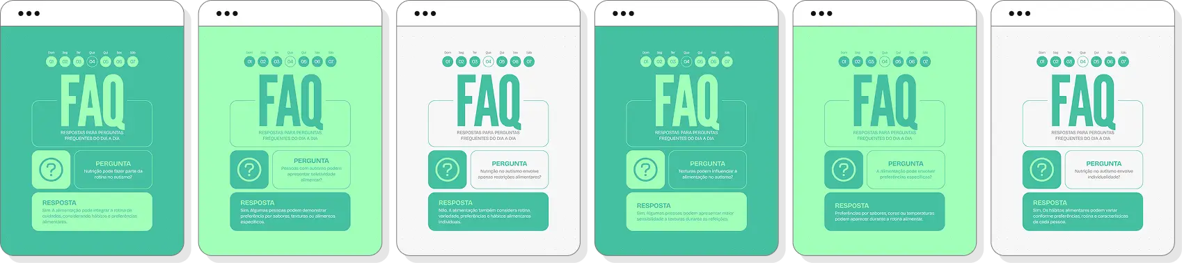 Posts para Instagram nutrição para autismo com pack de templates Canva para nutricionistas infantis
