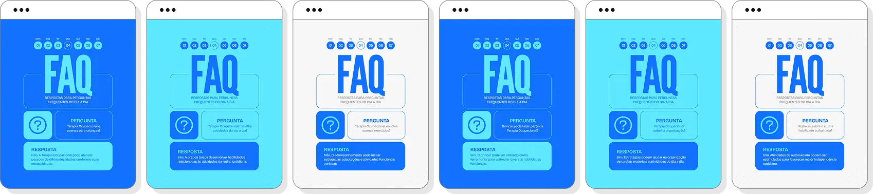 Pack Canva terapia ocupacional com conteúdos editáveis para social media de desenvolvimento funcional