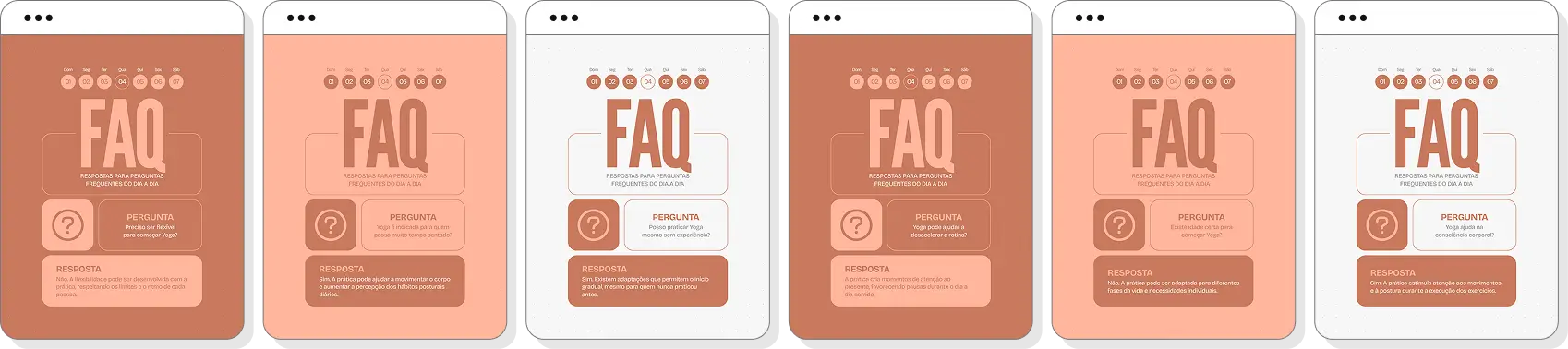 Pack Canva yoga com posts editáveis para Instagram de yoga, meditação e consciência corporal