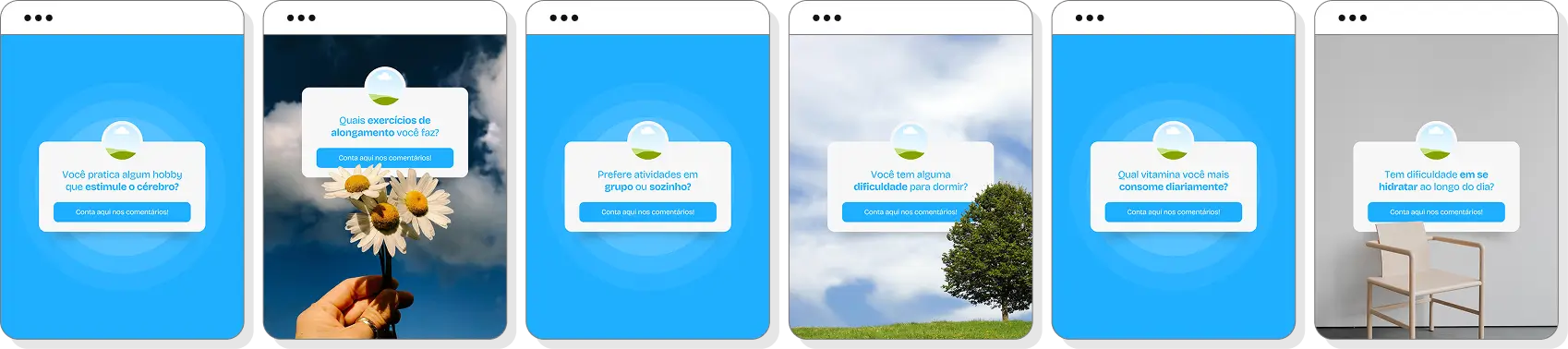 Pack de posts para geriatria com templates no Canva para Instagram sobre envelhecimento saudável e qualidade de vida