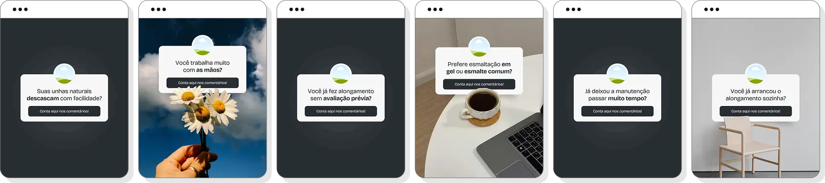 Ideias de post para nail designer com pack de conteúdo para Instagram sobre unhas decoradas