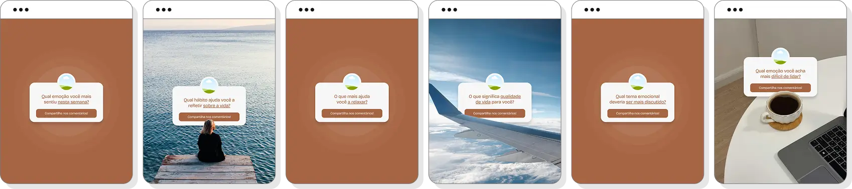 Pack de posts para psicoterapia com templates no Canva para Instagram sobre saúde emocional e autoconhecimento