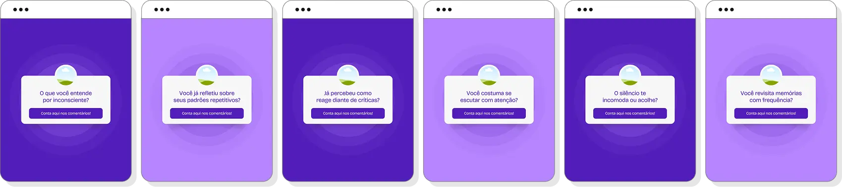 Pack Canva psicanálise com artes para Instagram de comportamento e autoconhecimento