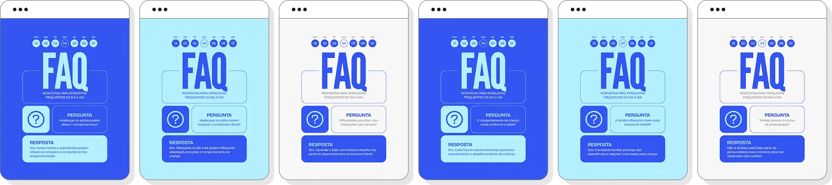 Pack de posts editáveis psiquiatria infantil com foco em comportamento, emoções e desenvolvimento infantil