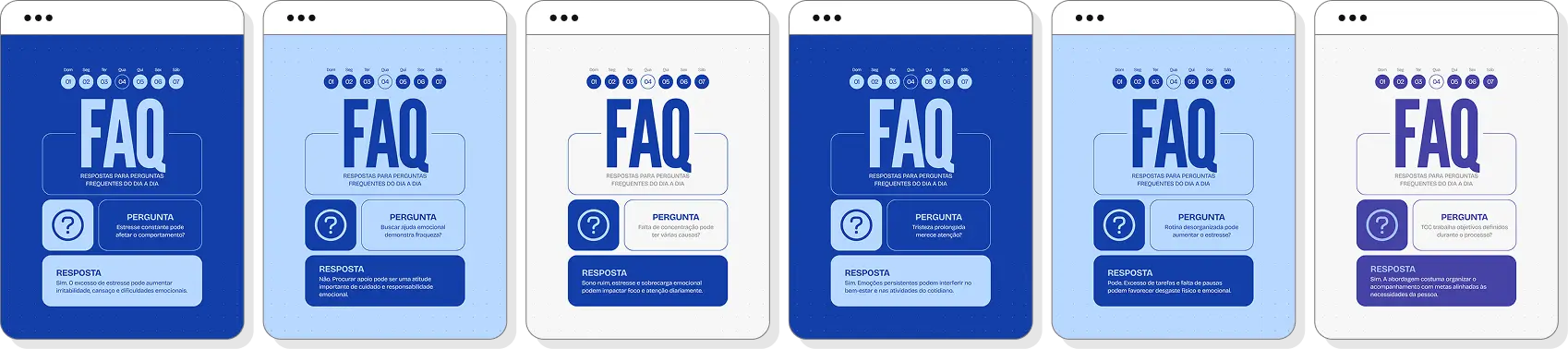 Pack Canva psiquiatria com posts para Instagram de ansiedade, emoções e saúde mental