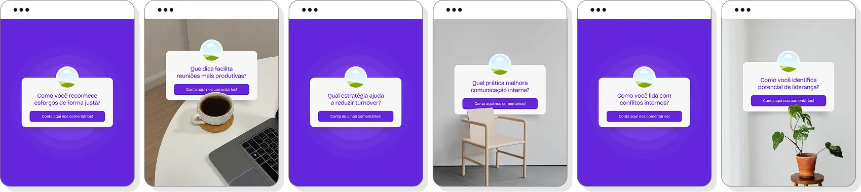 Posts para Instagram de Recursos Humanos com templates no Canva para profissionais de RH
