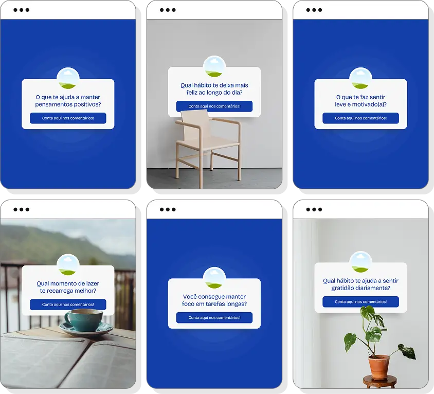Social media para psiquiatria com pack de posts editáveis no Canva para Instagram profissional